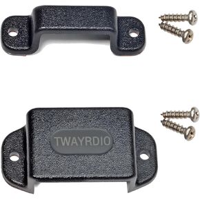 TWAYRDIO Dashboard Mount Holder for Handheld Radio and Speaker Microphone Mic, Clip Hook with Screws for BaoFeng Motorola Talkabout Midland Retevis Yaesu Handhelds Walkie Talkie Two Way Radio