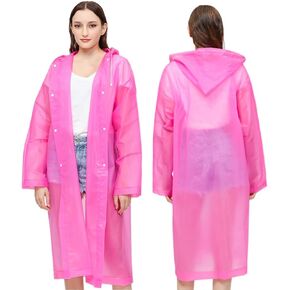 2 Pack Rain Ponchos for Adults Reusable, EVA Portable Emergency Raincoats for Women Men with Hood for Disney Outdoor