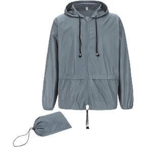 Century Star Mens Rain JacketsWindbreaker Waterproof Packable Raincoat with Hood for Men Lightweight Travel Outdoor Rainsuit
