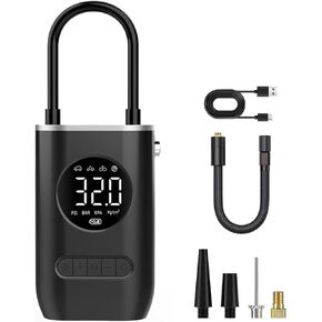 YUGUANG Tire Inflator Portable Air Compressor, 150 PSI Cordless Air Tire Pump for Car Tires 4000 mAh Rechargeable Battery Digital Electric Tire Inflator for Car Bike Motorcycles Ball