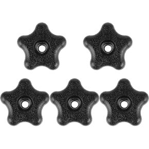 5 Pcs 5/16" 18 Female Thread 5 Star Knobs, Clamping Knobs for T Track Bolts, Jig Knobs Thumb Screw Threaded Knobs T Track Accessories for Feather Boards Woodworking Jigs & Fixtures