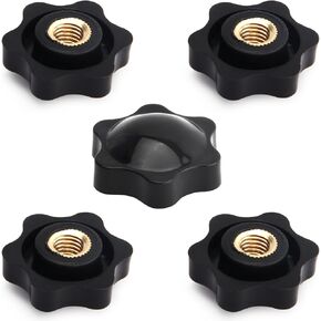 MroMax Clamping Handle Gripandles Screw Knobs Handgrips M5 Threaded Star-Shape 5pcs
