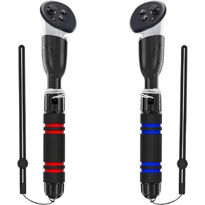 YOGES Handle Attachments Compatible with Meta Quest 3 / Oculus Quest 2 / Quest Pro/Rift S Controller, VR Sticks Gorilla Tag Long Arms Dual Controller Extensions Grips for Beat Saber More VR Games