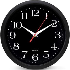 Bernhard Products Colorful Kids Wall Clock 10 Inch Silent Non Ticking Quality Quartz Battery Operated Wall Clocks, Easy to Read 3D Multi Colored Numbers Nursery Classroom Office Kitchen White Frame