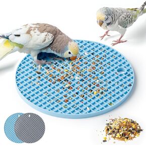 2Pcs Bird Foraging Toys Puzzle, Bird Slow Feeder Mats, Interactive Parrot Foraging Toys to Increase Feeding Time, Bird Enrichment Toys for Rat, Parakeet, Cockatiel, African Grey, Conure, Budgies