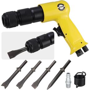 مجموعة مطرقة هوائية 150 برميل قصير من HIFESON مع مثبت إزميل سريع التغيير ومجموعة أزاميل مكونة من 4 قطع، ضربة 1-5/8 بوصة، 4500 نبضة في الدقيقة، خفيفة الوزن، مطرقة هوائية in Kuwait