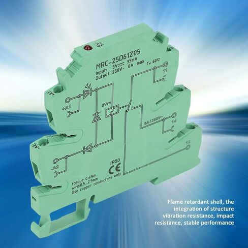 مرحل Jectse PLC، وحدة مرحل واجهة PLC رفيعة للغاية مقاس 6.2 مم، مدخل 5VDC، مخرج 6A، اتصال كهرومغناطيسي TS35 Din-Rail، دائرة حماية لوحة التتابع in Saudi Arabia
