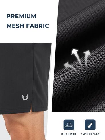 NORTHYARD Men's Athletic Workout Shorts Running Quick Dry Shorts Gym Mesh 5" Shorts with Pockets for Men in Saudi Arabia