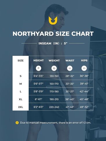 NORTHYARD Men's Athletic Workout Shorts Running Quick Dry Shorts Gym Mesh 5" Shorts with Pockets for Men in Saudi Arabia
