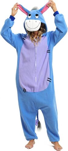 Wishliker Unisex Adult Donkey Onesie Costume Halloween Christmas One Piece Cosplay Animal Cartoon Pajamas L in Saudi Arabia