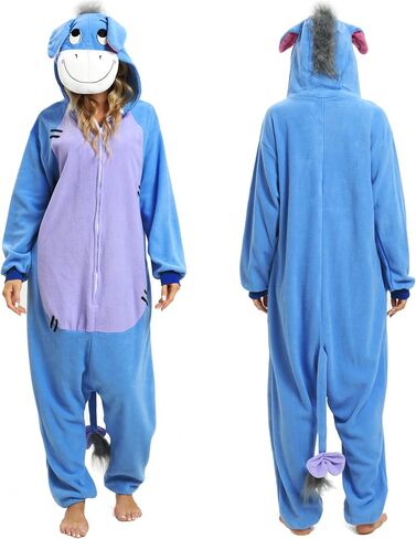 Wishliker Unisex Adult Donkey Onesie Costume Halloween Christmas One Piece Cosplay Animal Cartoon Pajamas L in Saudi Arabia