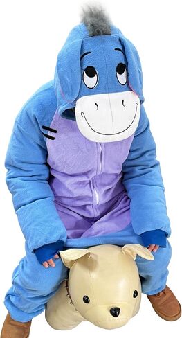 Wishliker Unisex Adult Donkey Onesie Costume Halloween Christmas One Piece Cosplay Animal Cartoon Pajamas L in Saudi Arabia