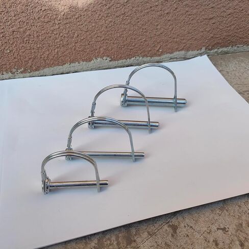 Safety Coupler Pin Trailer Pin Shaft Locking Pin Wire Lock Pin Zinc Plated Carbon Steel Arch Shapes- 4 Size (M10*70mm, 2) in Kuwait