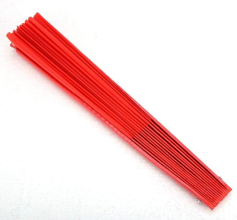 مراوح يدوية كبيرة قابلة للطي باللون الأحمر من الخيزران، مروحة كونفو للمناسبات والمهرجانات وعروض الرقص (جميعها باللون الأحمر) in Kuwait