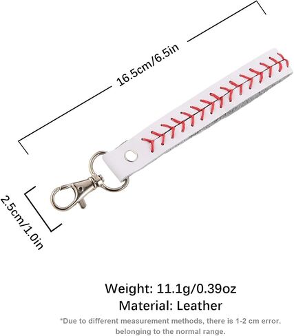 HZMAN 3Pcs Leather Baseball Keychain Universal Key Fob Keychain Car Keychain for Men Holder with 360 Degree Rotatable Snap Accessories Gifts in Saudi Arabia