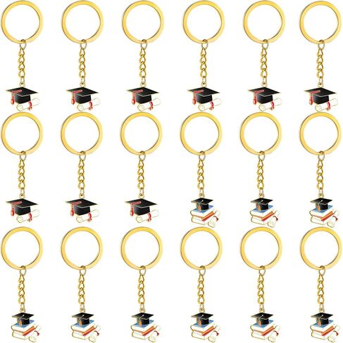 18 Pieces Graduation Keychain Graduation Gifts Keychain Zinc Alloy Graduation Key Chain for Boys and Girls Junior High School, High School, College University Graduation Gifts Party Favors in Saudi Arabia