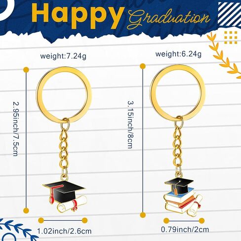 18 Pieces Graduation Keychain Graduation Gifts Keychain Zinc Alloy Graduation Key Chain for Boys and Girls Junior High School, High School, College University Graduation Gifts Party Favors in Saudi Arabia