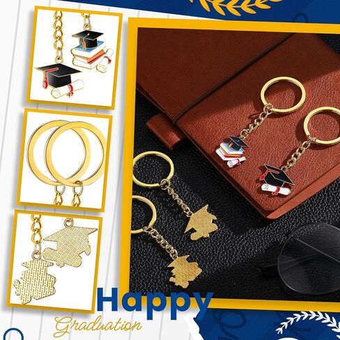18 Pieces Graduation Keychain Graduation Gifts Keychain Zinc Alloy Graduation Key Chain for Boys and Girls Junior High School, High School, College University Graduation Gifts Party Favors in Saudi Arabia