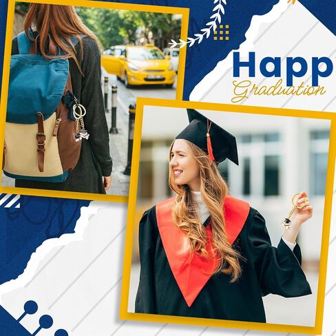 18 Pieces Graduation Keychain Graduation Gifts Keychain Zinc Alloy Graduation Key Chain for Boys and Girls Junior High School, High School, College University Graduation Gifts Party Favors in Saudi Arabia