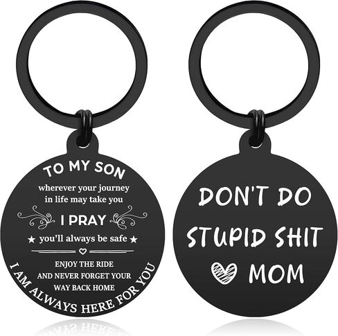 Sons Gifts from Mom Dad, Daughter Keychain for Teen Boys, Gag Birthday Gift Ideas, Christmas in Kuwait