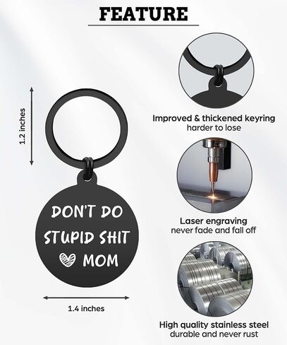 Sons Gifts from Mom Dad, Daughter Keychain for Teen Boys, Gag Birthday Gift Ideas, Christmas in Kuwait