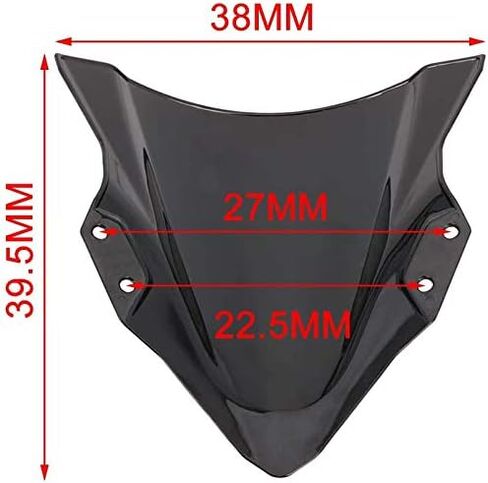 Black Windshield Scooter WindScreen Wind Deflectors Wind Double Bubble Compatible for Kawasaki Ninja 400 EX400 2018 2019 in Saudi Arabia