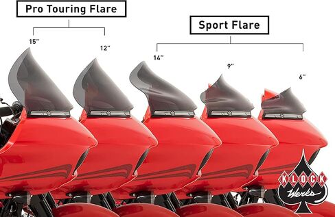 Klock Werks Flare لـ 1996-2013 FLH (6.5 بوصة دخان داكن) in Kuwait