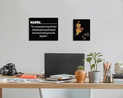Kas Home 2 Pieces Inspirational Wall Art Success Motivational Quotes Wall Decor Posters for Office School Living Room Bedroom Bathroom Framed Canvas Print Sign Encouragement Gifts (Black Horse, 12 in Saudi Arabia