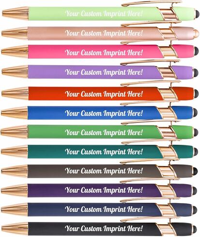 Ballpoint Pens with Stylus Tips，10 Pcs Retractable Metal Stylus Pen for Touch Screens, 1.0 mm Black Ink(Morandi color) in Saudi Arabia
