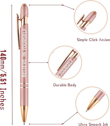 Ballpoint Pens with Stylus Tips，10 Pcs Retractable Metal Stylus Pen for Touch Screens, 1.0 mm Black Ink(Morandi color) in Saudi Arabia