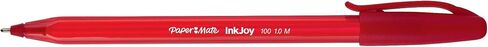 أقلام حبر جاف Paper Mate InkJoy 100ST، (1.0 مم) نقطة متوسطة، أزرق، صندوق مكون من 12 قطعة (1951256) in Saudi Arabia