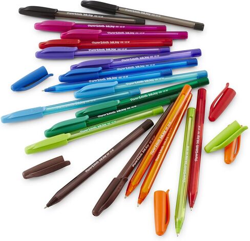 أقلام حبر جاف Paper Mate InkJoy 100ST، (1.0 مم) نقطة متوسطة، أزرق، صندوق مكون من 12 قطعة (1951256) in Saudi Arabia