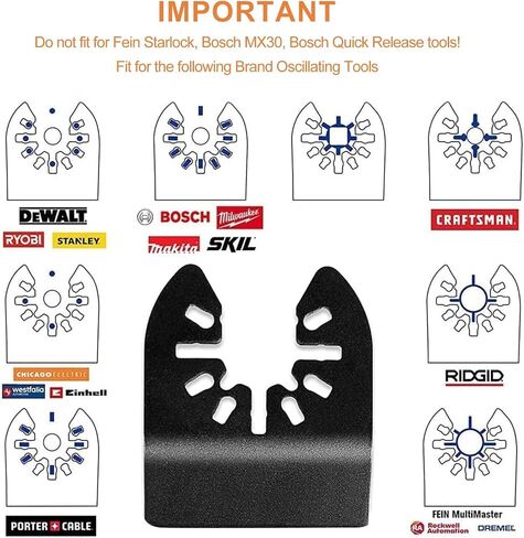 SURFOU 30PCS Oscillating Tool Blade Wood Oscillating Multitool Quick Release Saw Blades Compatible with Porter Cable Black Decker Rockwell Ridgid Ryobi Milwaukee Chicago Craftsman in Saudi Arabia