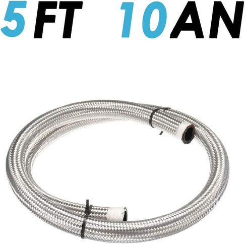 10AN (5/8 ") خرطوم 5Ft العالمي الفولاذ المقاوم للصدأ مضفر CPE خط الوقود خرطوم الوقود الغاز in Kuwait