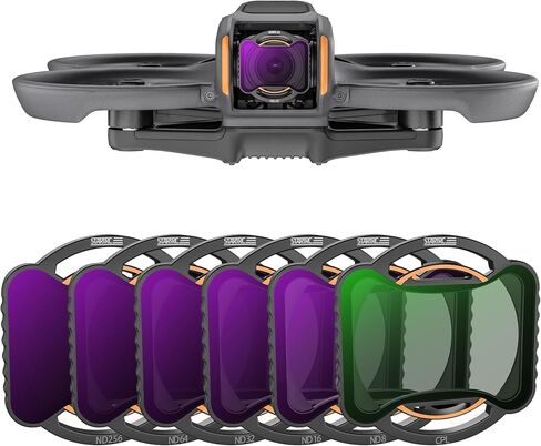 STARTRC Avata 2 ND Filters Set, 6 Pack CPL ND8 ND16 ND32 ND64 ND256 Neutral Density Camera Lens Filter Compatible with DJI Avata 2, Multi Coated HD Optical Glass, Aluminum Frame in Saudi Arabia