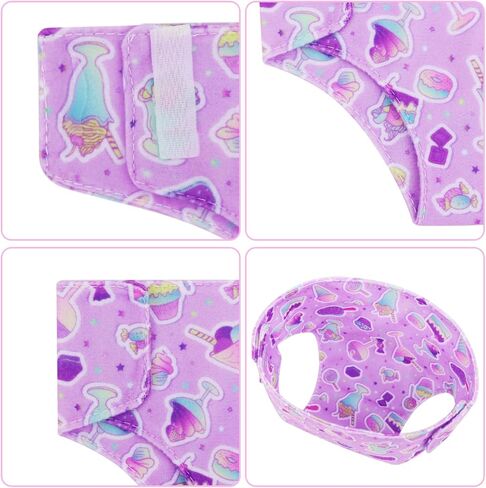 4 قطع من ملابس الدمية لحفاضات الأطفال و4 قطع من إكسسوارات مرايل الدمى لدمى الأطفال مقاس 14-18 بوصة in Kuwait