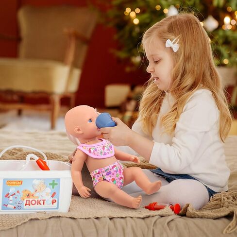 4 قطع من ملابس الدمية لحفاضات الأطفال و4 قطع من إكسسوارات مرايل الدمى لدمى الأطفال مقاس 14-18 بوصة in Kuwait