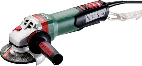 Metabo 6-Inch Angle Grinder, 14.5 Amp, 9,600 RPM, Electronics, Non-locking Paddle Switch, Mechanical Brake, M-Brush, Auto-Balance, Drop Secure, WEPBA 19-150 Q DS M-BRUSH, 613117420, Green in Saudi Arabia