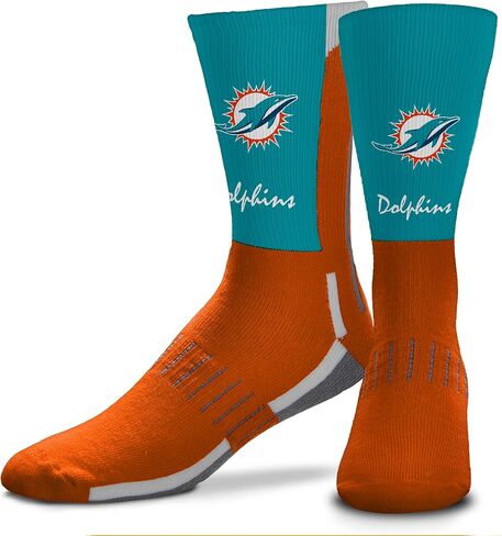 FBF - NFL Adult Team Logo Phenom Script Crew Dress Socks Footwear for Men and Women Game Day Apparel in Saudi Arabia