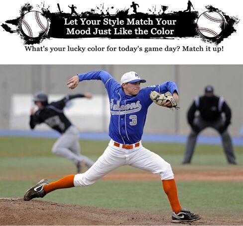 Complete Baseball or Softball Sock/Belt Combo Set - Youth & Adult Sizes Included for a Stylish Look on the Field in Saudi Arabia