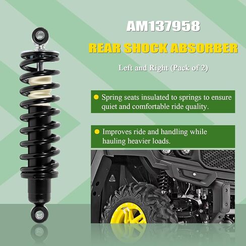 دعامات الصدمات الخلفية لفائف فوق الزنبرك تناسب John Deere Gator XUV620i وGator XUV850D - ممتص الصدمات الخلفي الأيسر والأيمن - يستبدل OEM# AM137958 (عبوة من قطعتين) in Saudi Arabia