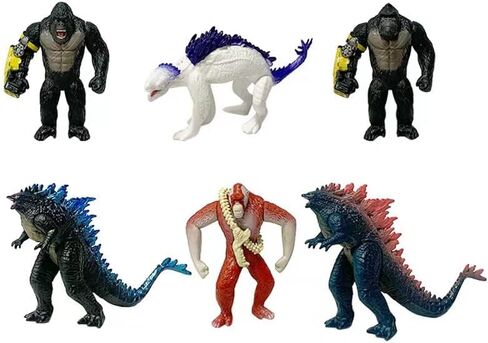 نموذج سلسلة شخصيات الأكشن King of The Monsters مقاس 7 بوصة، نموذج متعدد المفاصل للمكتب والديكورات الترفيهية. (أحمر) in Saudi Arabia