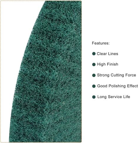 عجلة تلميع اللباد سلك نايلون رسم جلخ عجلة برفارف للفولاذ المقاوم للصدأ النحاس غير المنسوج 150 مللي متر × 25 مللي متر 240 حصى in Kuwait