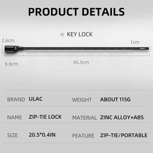 Zip-tie Bike Lock Small Cable Lock Lightweight Handy Helmet Lock Security Kayak Refrigerator Cabinet Helmet Locks Key Unlock in Saudi Arabia