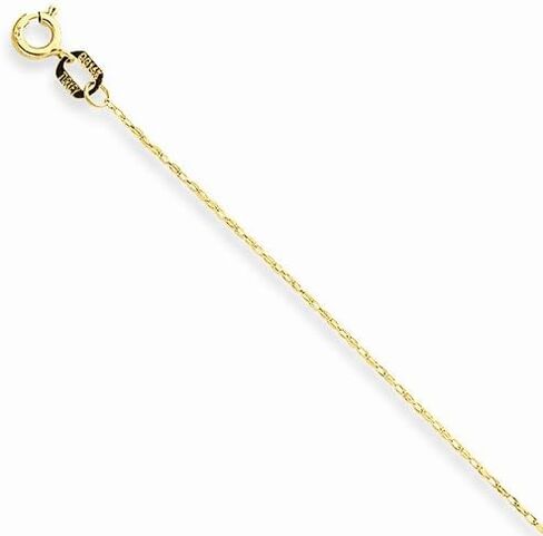 JewelryWeb - قلادة من الذهب الأصفر عيار 14 قيراط من اليشم الأخضر - 20 مم × 30 مم - قلادة اليشم للنساء والرجال - سلسلة من الذهب عيار 14 قيراط 18 بوصة in Saudi Arabia