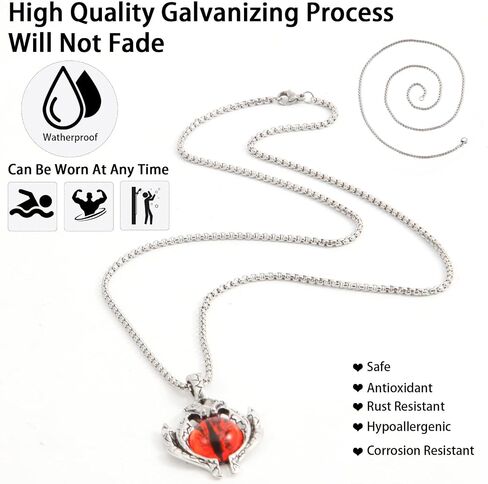 Necklace for Men and Women, 24 Inches 316L Stainless Steel Punk Necklace, Personalized Chain Pendant Gift for Men, Women, Boy in Saudi Arabia