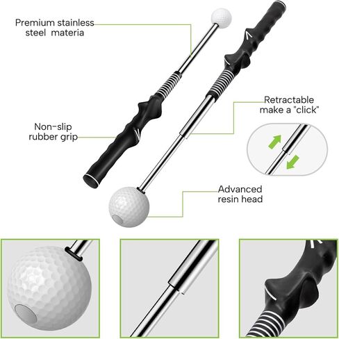 مساعد تدريب على أرجوحة الجولف قابل للسحب، مساعد تدريب على الجولف لتحسين المفصلات، دوران الساعد، دوران الكتف وقبضة للإحماء - نادي جولف لليد اليمنى للتمرين، ملحقات جولف مدرب التأرجح in Kuwait