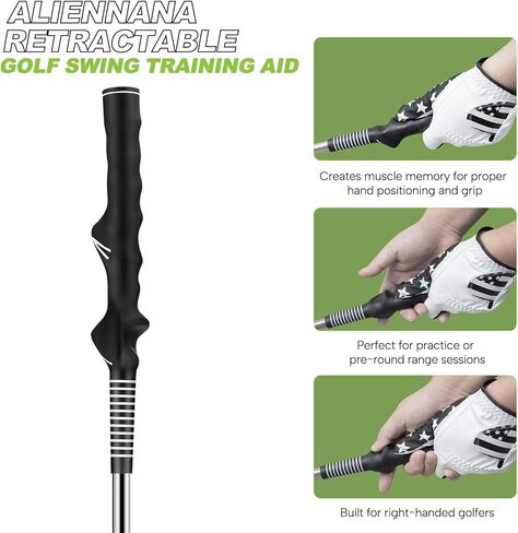 مساعد تدريب على أرجوحة الجولف قابل للسحب، مساعد تدريب على الجولف لتحسين المفصلات، دوران الساعد، دوران الكتف وقبضة للإحماء - نادي جولف لليد اليمنى للتمرين، ملحقات جولف مدرب التأرجح in Kuwait