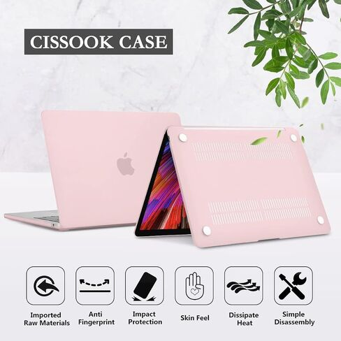 CISSOOK Baby Pink Case for MacBook Air 15 Inch M3 A3114 A2941 M2 2023 2024 Release, Plastic Chalk Pink Hard Shell Cover with Keyboard Cover Screen Protector for MacBook Air 15 with Touch ID 2023-2024 in Saudi Arabia