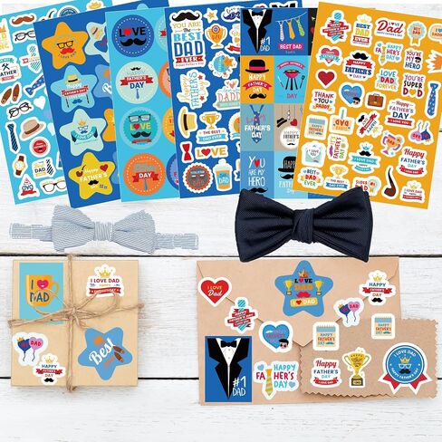 Fathers Day Stickers for Kids 695PCS Best Dad Stickers Happy Fathers Day Stickers Bulk Fathers Day Labels Fathers Day Favor Feliz Dia Del Padre Stickers for Water Bottle Scrapbook in Saudi Arabia